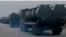 Колона російської техніки з пусковими контейнерами для ЗРК С-300 у Криму
