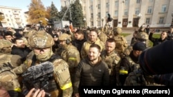 უკრაინის პრეზიდენტი ვოლოდიმირ ზელენსკი ხერსონში