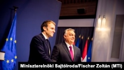 Францускиот претседател Емануел Макрон и унгарскиот премиер Виктор Орбан