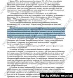 Выдержка из решения Первомайского райсуда Бишкека от 27 января 2021 года.
