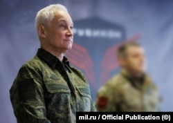 ანდრეი ბელოუსოვი ცენტრ „რუბიკონში“ ვიზიტის დროს, 2024 წლის ოქტომბერი.