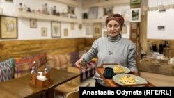 Lerane Haybullayeva Lvivdeki «Qırım azbarçığı» qavesinde