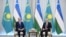 Қазақстан және Өзбекстан басшылары Қасым-Жомарт Тоқаев және Шавкат Мирзияев. 