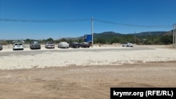 Gruşevka civarında yañı yolnıñ qurucılığı, Qırım, iyül 2024 senesi