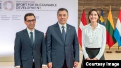 Садыр Жапаров Париждеги саммитте. 26-июль, 2024. 