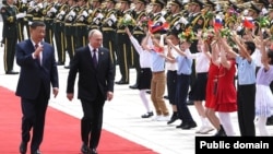Китайският президент Си Дзинпин и руският президент Владимир Путин, Пекин, Китай, 16 май 2024 г.
