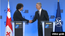 Ираклий Кобахидзе и Йенс Столтенберг