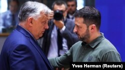 Віктар Орбан і Ўладзімір Зяленскі, архіўнае фота