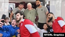 ფოტოილუსტრაცია: ხვიჩა კვარაცხელია, ცოტნე ივანიშვილი, გიორგი მამარდაშვილი, გულშემატკივრები, გერმანია, ქალაქი ფელბერტი, ევრო-2024