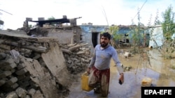 تصویر آرشیف: تخریبات ناشی از سیلاب در ننگرهار.