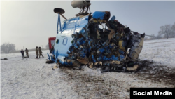 Кырсыкка учураган Ми-8МТВ тик учагы.