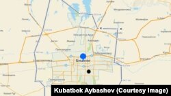 Бишкек шаарынын кеңейтиле турган аймагынын болжолдуу картасы.