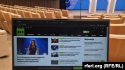 Stranica Russia Today na srpskom jeziku otvorena u prostorijama Evropskog saveta u Briselu, 29. januar 2024. 