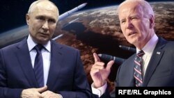 Владимир Путин и Джо Байден (коллаж)