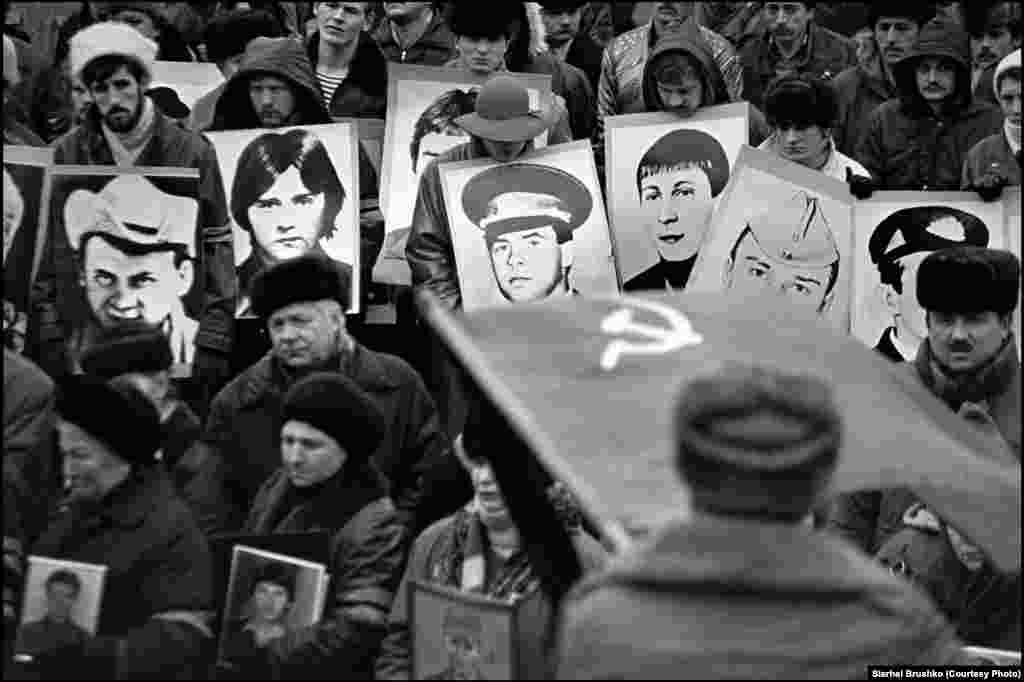 Первая годовщина вывода советских войск из Афганистана, Минск, 24 января 1989 года