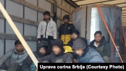 Migranti u kamionu sa aluminijumom na prelazu Preševo, 22. mart 2023.