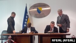 Potpisivanje Memoranduma o saradnji između Ministarstva pravde BiH i Međunarodnog rezidualnog mehanizma za krivične sudove, Sarajevo, 30. januara 2024. 