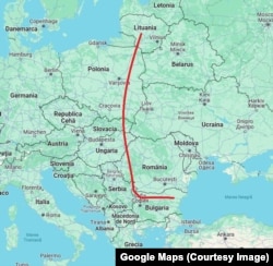 Pe 8 iunie 2022, aeronava de mici dimensiuni a decolat din Lituania și a survolat: Polonia, Slovacia, Ungaria, România, Serbia și Bulgaria, unde a și aterizat. Pe drum, a făcut două opriri pentru alimentare.