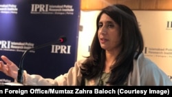 د پاکستان د بهرنيو چارو وزارت ويانده ممتاز زهرا بلوڅه ـ پخوانی انځور