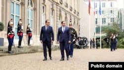 Ֆրանսիայի զինված ուժերի նախարար Սեբաստիեն Լըքորնյուն ընդունում է Հայաստանի պաշտպանության նախարար Սուրեն Պապիկյանին, Փարիզ, 23-ը հոկտեմբերի, 2023թ.