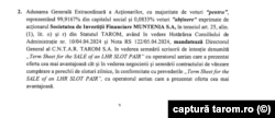 Decizia AGA de mandatare a directorului general pentru a semna contractul de vânzare a sloturilor de pe Heathrow.
