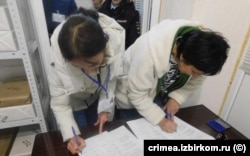 Qırımdaki Rusiye prezidenti saylavlarında Moskva kontrolindeki saylav komissiyasınıñ azaları. 2024 senesi mart ayı