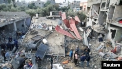 گوشه یی از ویرانه های ناشی از جنگ و بمباران در غزه 