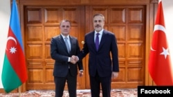 Թուրքիայի և Ադրբեջանի ԱԳ նախարարներ Հաքան Ֆիդանի և Ջեյհուն Բայրամովի հանդիպումը Անկարայում, 27-ը օգոստոսի, 2024թ.