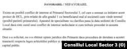 Comisia de Buget-Finanțe din Primăria Sector 3 a avizat negativ propunerea primarului Negoiță.