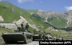 სოფელი ჯავა, 2008 წლის აგვისტო, რუსეთის ჯარის კოლონა