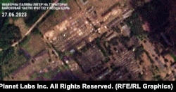 Kampi i mundshëm fushor në territorin e repartit ushtarak #61732 në fshatin Tsel më 27 qershor.