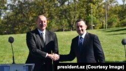 პრეზიდენტი ილჰამ ალიევი და პრემიერ-მინისტრი ირაკლი ღარიბაშვილი
