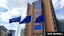 Ndërtesa e Komisionit Evropian në Bruksel. 23 prill 2024. 