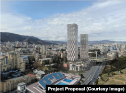 პროექტის კომპიუტერული რენდერი, სადაც ლაგუნა ვერეცაა დატანილი