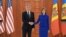 Președinta Republicii Moldova, Maia Sandu, și secretarul de stat al SUA, Antony Blinken după conferința de presă de la Chișinău, 29 mai 2024.