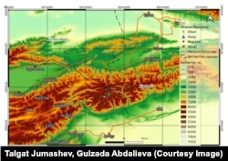 Карта, составленная Гульзадой Абдалиевой и Талгатом Жумашевым.