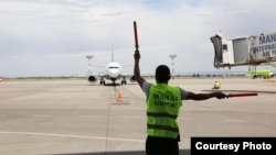 "Манас" аэропорту. Иллюстрациялык сүрөт.