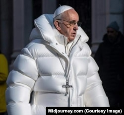 Fotografija pape napravljena na osnovu alata umjetne inteligencije