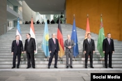 Орталық Азия елдері президенттері мен Германия канцлері. Берлин, 29 қыркүйек, 2023 жыл.