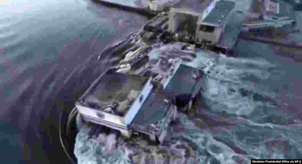 Russian officials countered that the Nova Kakhovka dam was destroyed by Ukrainian military strikes. Reports on social media are showing parts of Kherson flooded by the rising waters.&nbsp;Kyiv has ordered people living downstream to evacuate in the face of catastrophic flooding.