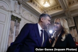Marcel Ciolacu și Gabriela Firea pe vremea când erau în relații bune.