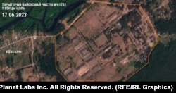 Kampi i mundshëm fushor në territorin e repartit ushtarak #61732 në fshatin Tsel më 17 qershor.