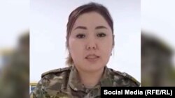 №2028 аскер бөлүгүндөгү зомбулук тууралуу айтып чыккан аскер кызматкери Жылдыз Асанакунова.