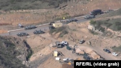 Азербайджанцы строят КПП в Лачинском коридоре, 23 апреля 2023 г․