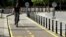 A new bike lane in Sofia, Bulgaria, part of a new traffic organization that sparked protests over the reduction of parking spaces. 