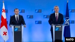 ირაკლი ღარიბაშვილი და ანდერს ფოგ რასმუსენი. 26 აპრილი, 2023 წ.