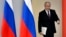 Russian President Vladimir Putin arrives to deliver his annual state-of-the-nation address in Moscow on February 29.
