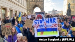 24 თებერვალს, რუსეთის სრულმასშტაბიანი შეჭრიდან ორი წლის თავზე, პრაღაში უკრაინის მხარდამჭერი დემონსტრაცია გაიმართა.