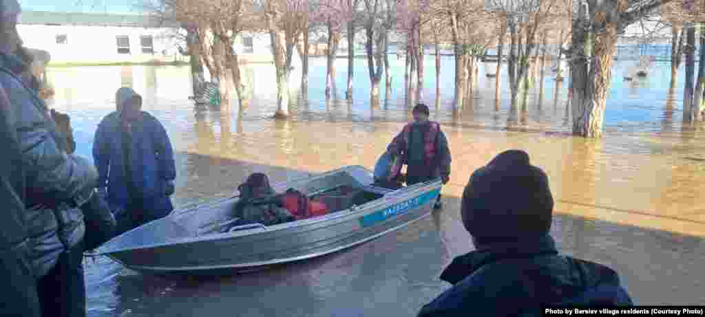 A villager captured this photo in&nbsp;Bersiev in the Oiyl district of Kazakhstan's Aqtobe region, where many homes were flooded. In the spring, settlements in Kazakhstan's eastern, western, and central regions are inundated almost annually as the snow melts. &nbsp;
