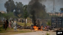 Имран Хандын Исламабаддагы тарапкерлеринин нааразылыгы. 18-март, 2023-жыл. 